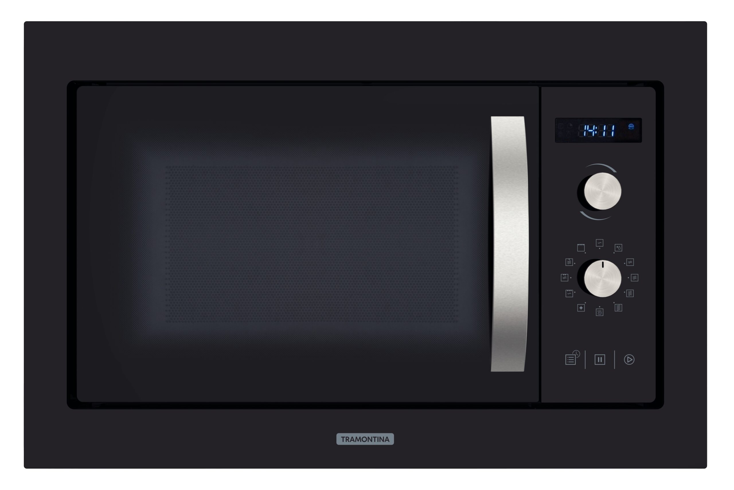 94880008PDMA001 Micro-ondas de Embutir Tramontina Glass Cook 60 25 L em Vidro Temperado com Acabamento Preto 8 Funções 220 V - Imagem 1