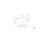 Tanque de Encaixe Tramontina Hera 34 L em Aço Inox Escovado 50x40 cm - Imagem 3