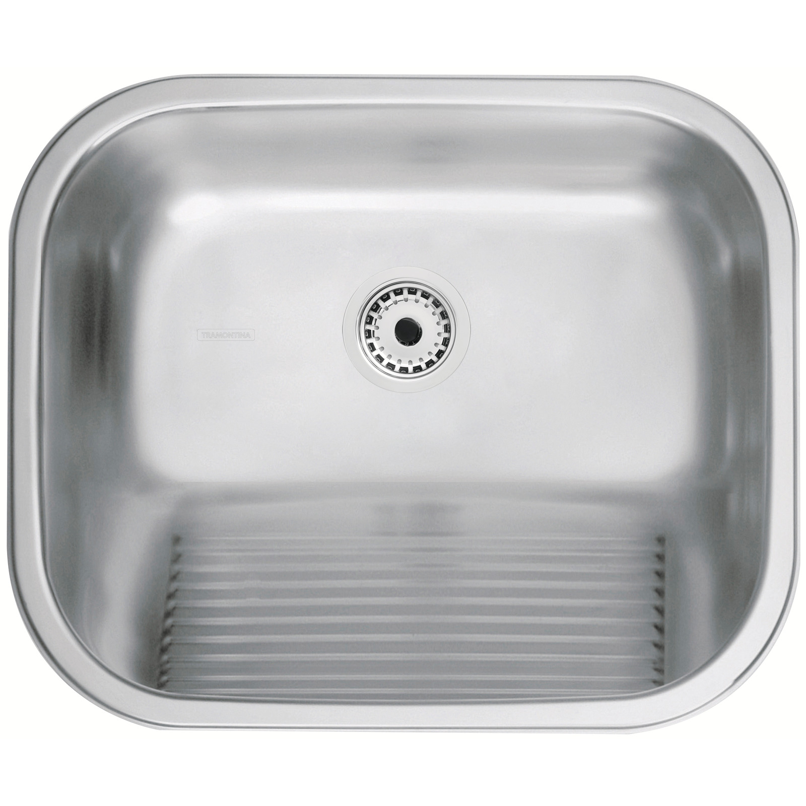 94400107PDMI001 Tanque de Encaixe Tramontina Hera 34 L em Aço Inox Escovado 50x40 cm - Imagem 1