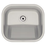 Tanque de Encaixe Tramontina Hera Compact 19 em Aço Inox Escovado 40x35 cm