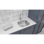 Tanque de Encaixe Tramontina Hera Compact 19 em Aço Inox Escovado 40x35 cm - Imagem 2
