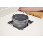 Lixeira de Embutir Tramontina Clean Square em Aço Inox com Balde Plástico 5 L - Imagem 5