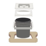 Lixeira de Embutir Tramontina Clean Square em Aço Inox com Balde Plástico 5 L - Imagem 4