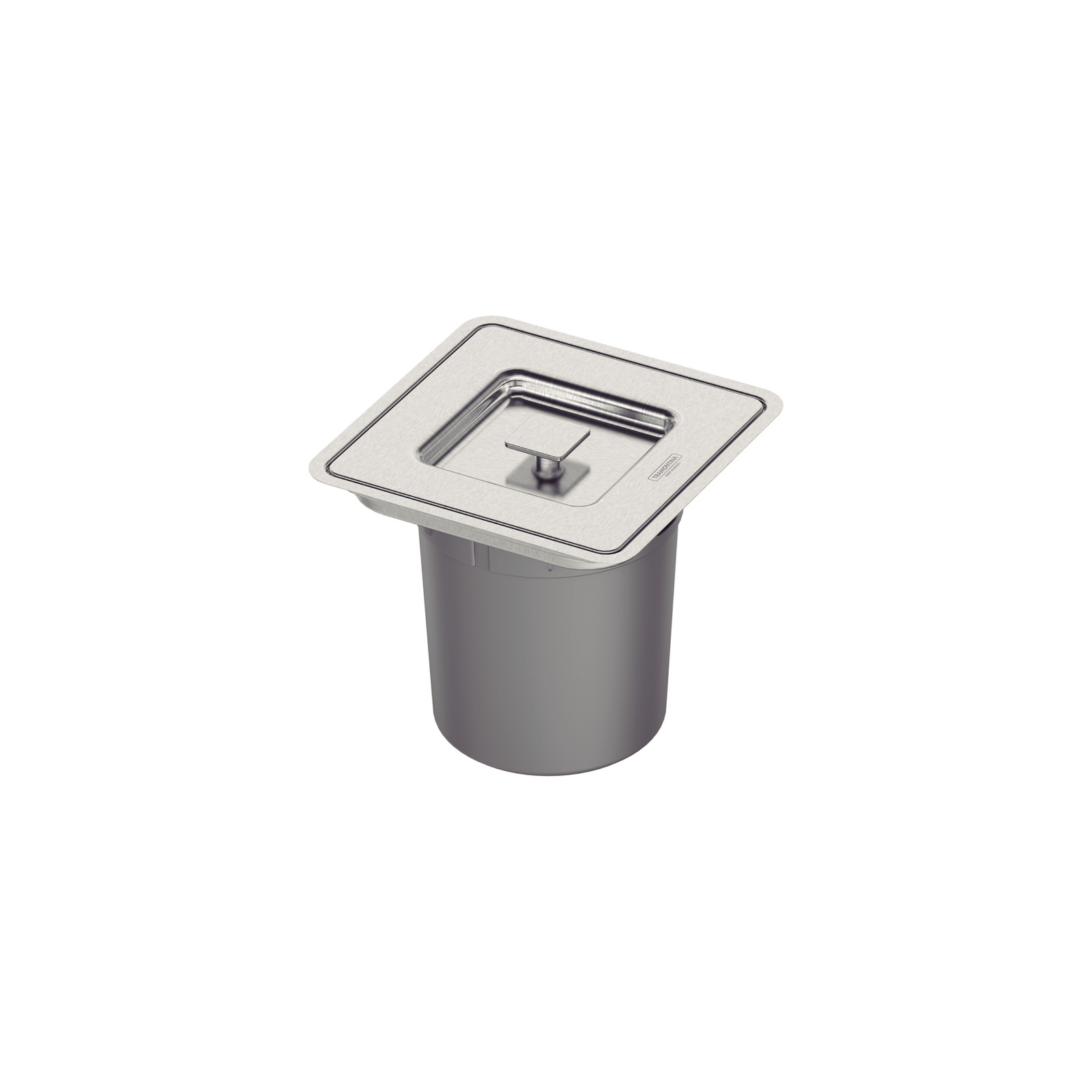 94518205PDMI001 Lixeira de Embutir Tramontina Clean Square em Aço Inox com Balde Plástico 5 L - Imagem 1