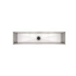 Canal Organizador em Aço Inox Tramontina para Sobrepor com Acabamento Acetinado 75x18 cm