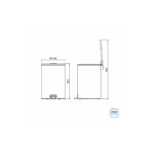 Lixeira com Pedal Tramontina Loop em Aço Inox com Acabamento Polido e Balde Interno 12 L - Imagem 5