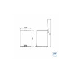 Lixeira com Pedal Tramontina Loop em Aço Inox com Acabamento Polido e Balde Interno 20 L - Imagem 4