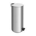 Lixeira com Pedal Tramontina Loop em Aço Inox com Acabamento Polido e Balde Interno 30 L