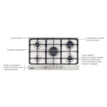Cooktop a Gás Tramontina New Penta em Aço Inox e Trempes em Ferro Fundido com Acendimento Superautomático 5 Queimadores - Imagem 3